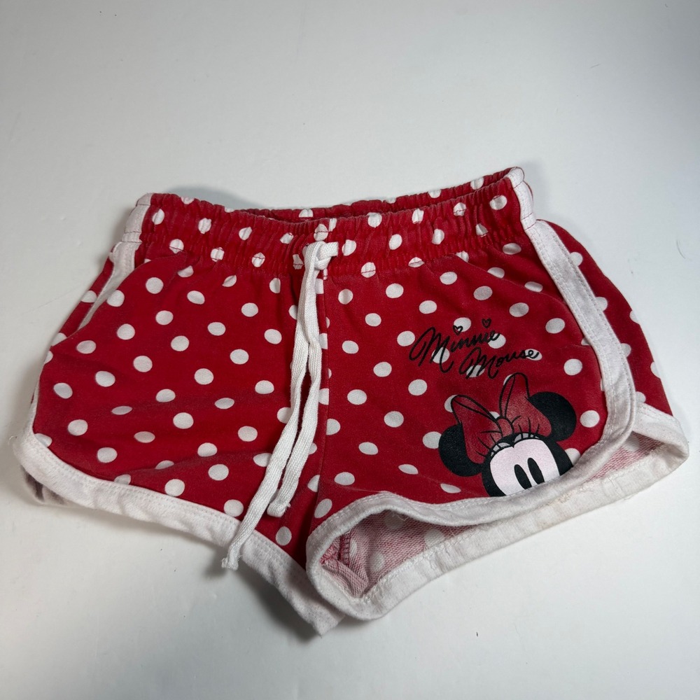 Disney Minnie Mouse Red Polka Dot Dolphin Shorts Girls Size 6/6X